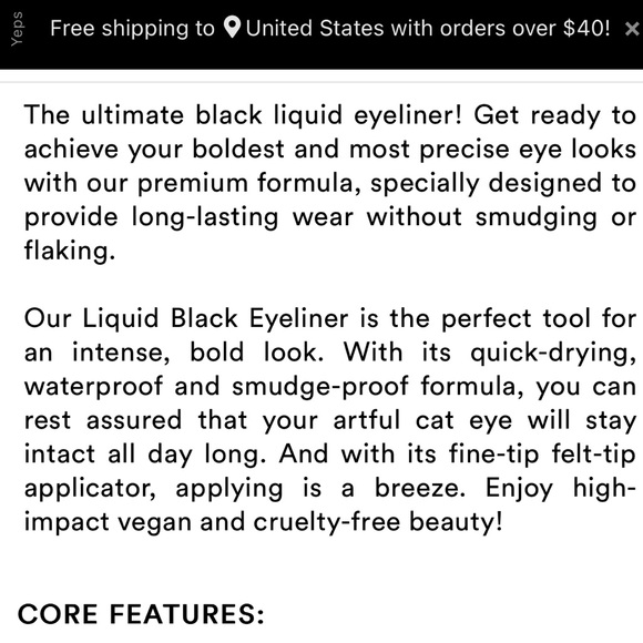 🆕PHASE ZERO BLACK LIQUID EYELINER PEN🆕 - Picture 3 of 8